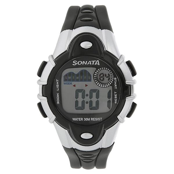 SF Digital Grey Dial Plastic Strap Unisex Watch - image number 0