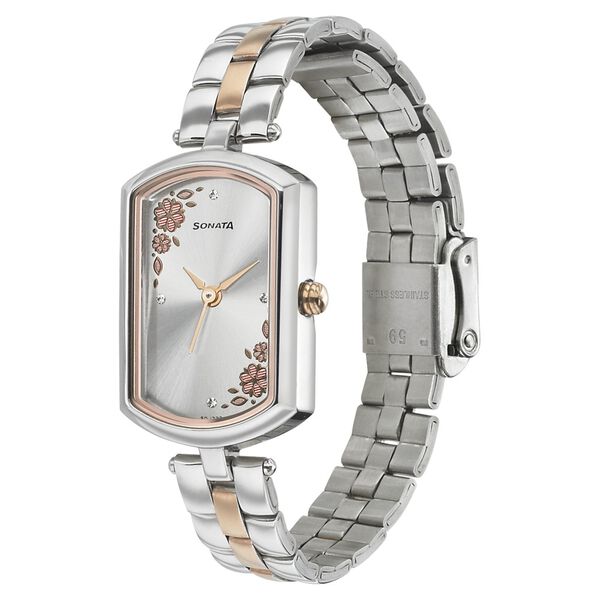 Sonata Wedding Silver Dial Women Watch With Stainless Steel Strap - image number 1