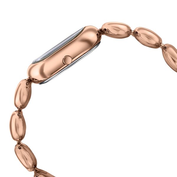 Poze By Sonata Quartz Analog Pink Dial Rose Gold Metal Strap Watch For Women - image number 5