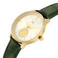 Sonata Gold White Dial Leather Strap Watch for Men with 22K Tanishq Gold Coin - image number 4