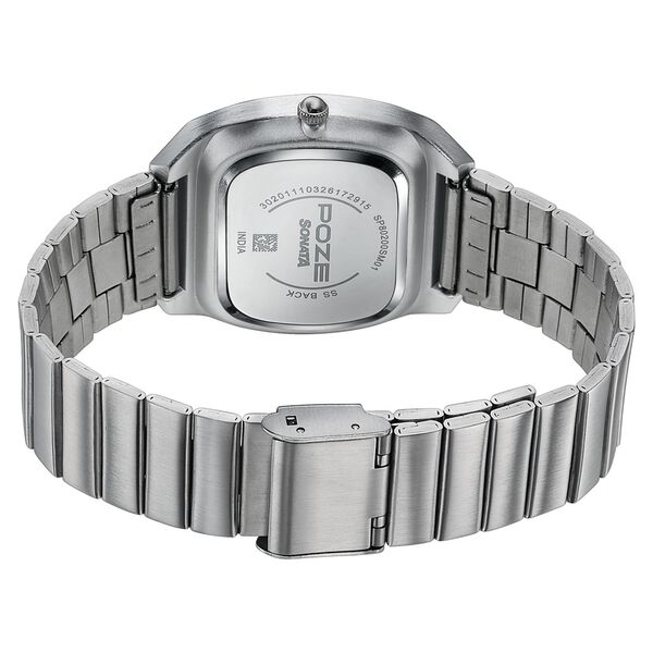 Poze Poze Quartz Analog Green Dial Silver Metal Strap Watch For Women - image number 6