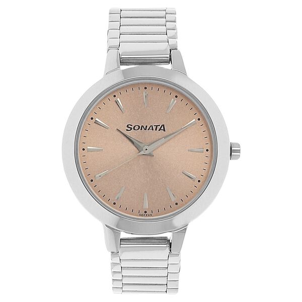 Sonata Elite Rose Gold Dial Women Watch With Stainless Steel Strap - image number 0