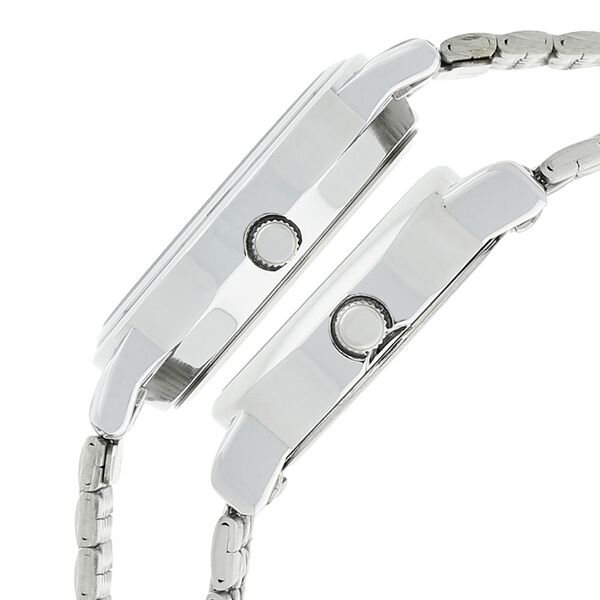 Sonata Quartz Analog with Day and Date Black Dial Metal Strap Watch for Couple - image number 2
