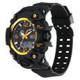 SF Sparq Quartz Digital Analog Digital Black Round Dial Black Polyurethane Strap Watch For Men - image number 2