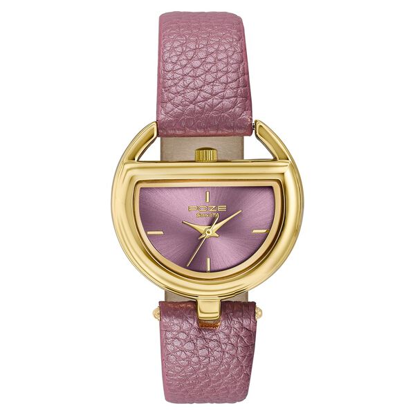 Poze By Sonata Quartz Analog Purple Dial Purple PU Leather Strap Watch For Women - image number 1