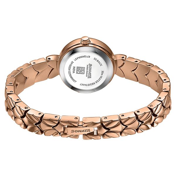 Women's Vintage style brown dial Bracelet Watch - image number 5