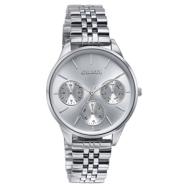 Sonata Wedding Edit Quartz Multifunction Silver Dial Stainless Steel Strap Watch For Women - image number 2