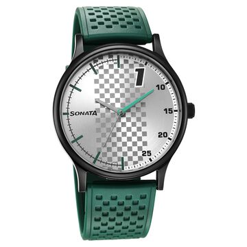Sonata RPM Grey Dial Plastic Strap Watch for Men