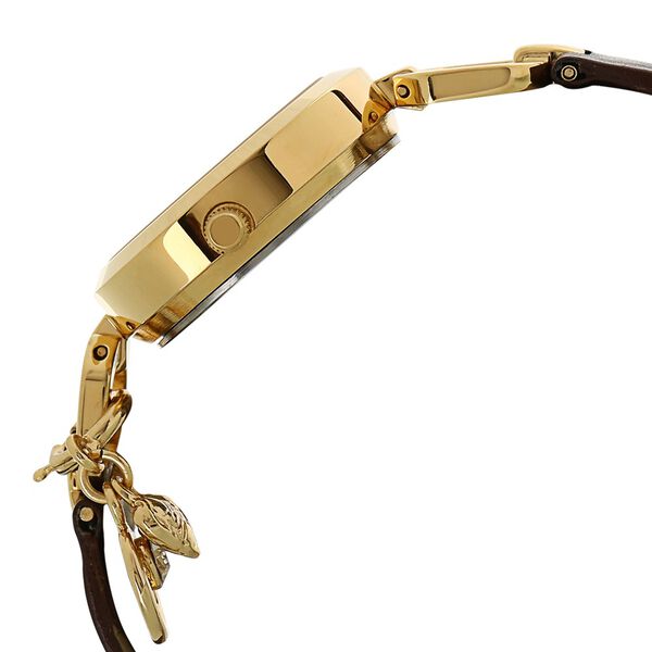 Sonata Charmed Champagne Dial Women Watch With Leather Strap - image number 2