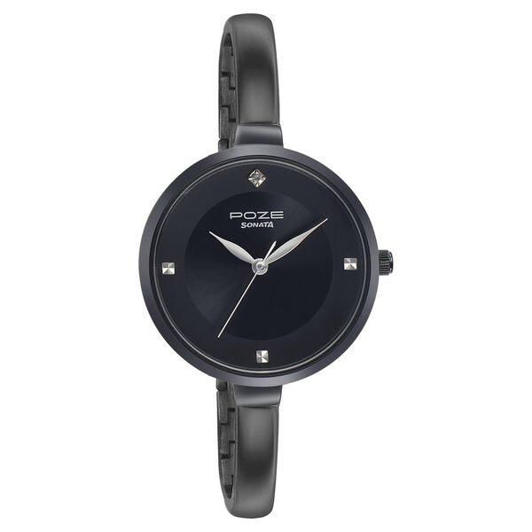 Sonata Poze Quartz Analog Black dial Metal Strap Watch for Women - image number 0