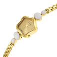 Sonata Utsav Beige Dial Yellow Bi Metal Strap Watch for Women - image number 2