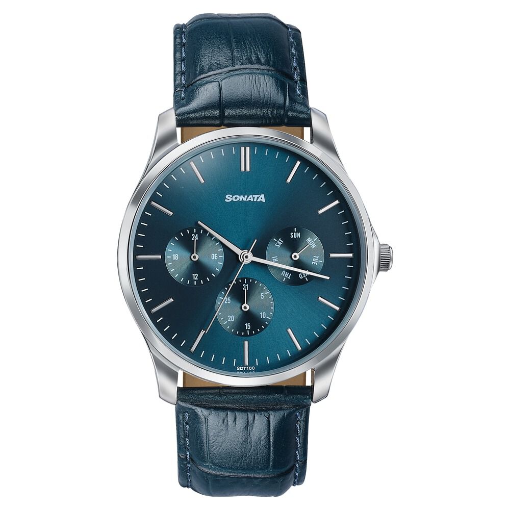 Sonata Men�s Work Wear Dark teal dial Watch - Premium Multifunction design for everyday style-image-37