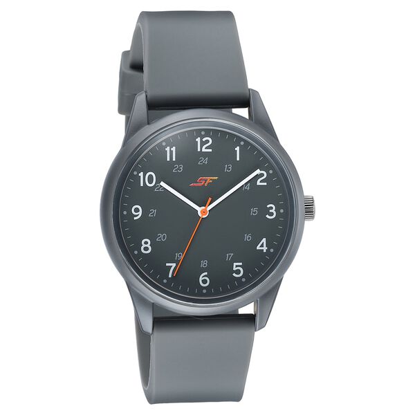 Sonata SF Field watch Quartz Analog Black Dial Grey Silicone Strap Watch For Men - image number 1