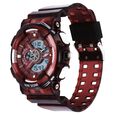 Sonata SF Spectra Quartz Digital Maroon Dial Translucent Maroon Polyether Strap Watch For Men - image number 1