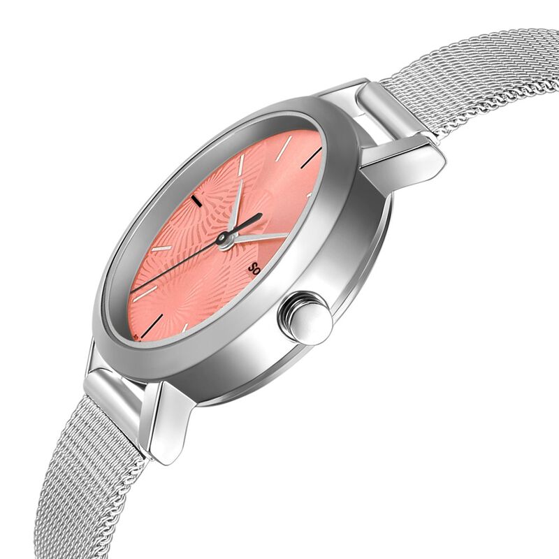 Sonata Linnea Pink Dial Women Watch With Stainless Steel Strap - image number 2