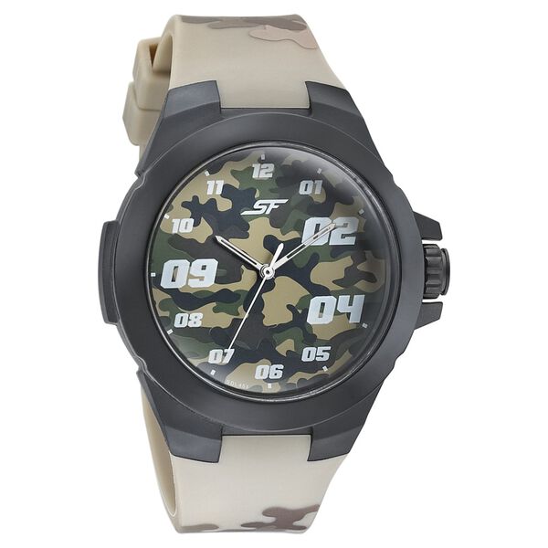 SF Turbo Quartz Analog Multicoloured Dial PU Strap Watch for Men - image number 0