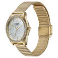 Sonata Poze Quartz Analog Mother of Pearl Dial Golden Color Stainless Steel Strap Watch For Women - image number 3