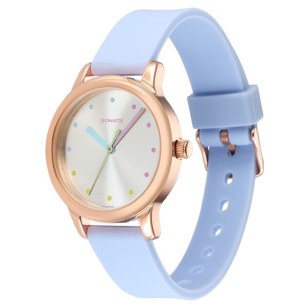 Sonata Splash Silver Dial Women Watch With Plastic Strap - image number 1
