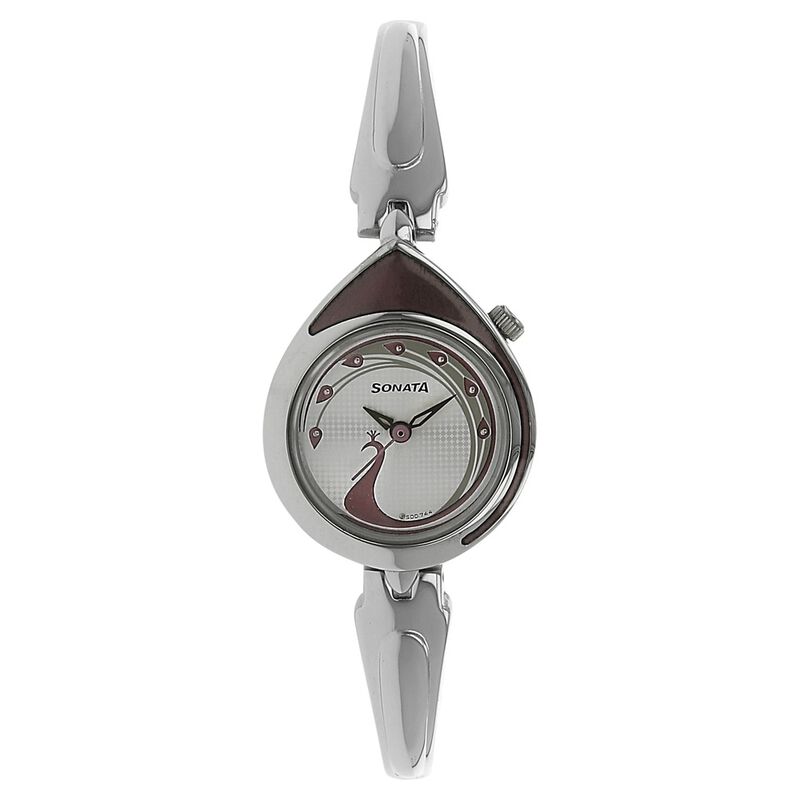 Sonata Quartz Analog Silver Dial Metal Strap Watch for Women - image number 0