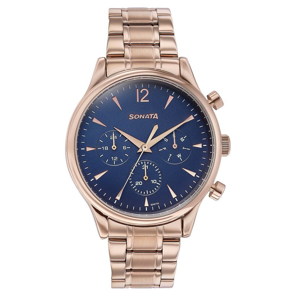 Buy Online Sonata Wedding Edit Quartz Multifunction Blue Dial