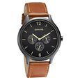 Sonata Quartz Analog Silver Dial Leather Strap Watch for Men