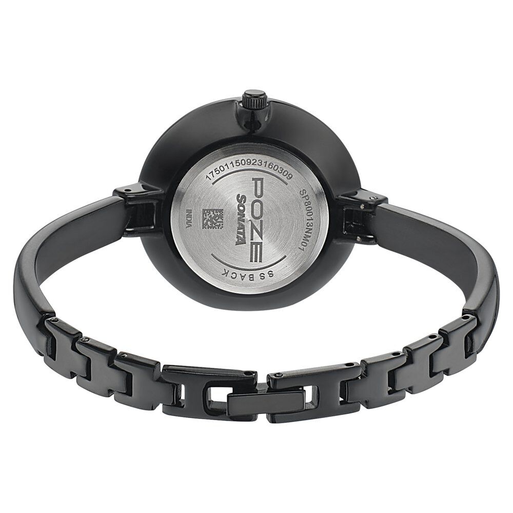 Ladies watch black metal strap on sale