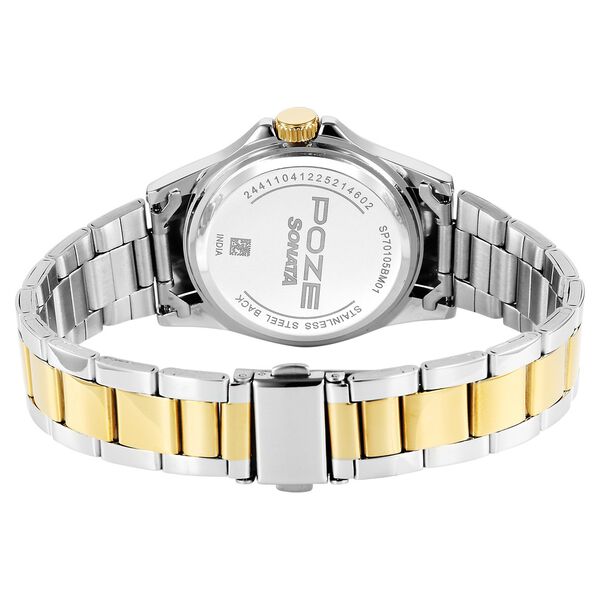 Sonata Poze Quartz Analog White Dial Two Toned Stainless Steel Strap Watch For Men - image number 6