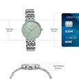 Poze Poze Quartz Analog Green Dial Silver Metal Strap Watch For Women - image number 3