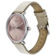 Sonata Sleek Quartz Analog Pink Dial Beige Leather Strap Watch for Women - image number 2