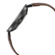Sonata Poze Quartz Analog Black Dial Tan Leather Strap Watch For Men - image number 4