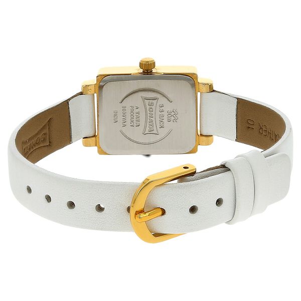 Sonata Quartz Analog Silver Dial Leather Strap Watch for Women - image number 3