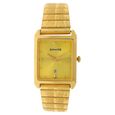 Sonata Quartz Analog with Day and Date Champagne Dial Leather Strap Watch for Men