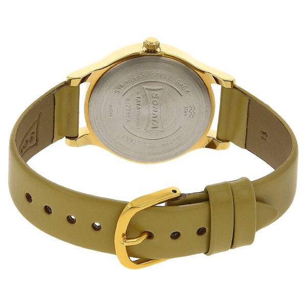 Sonata Quartz Analog Silver Dial Leather Strap Watch for Women - image number 3