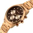 Sonata Summit Quartz Multifunction Brown Dial Rose Gold Metal Strap Watch For Men - image number 4