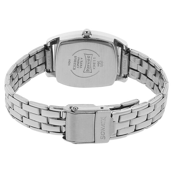 Sonata Quartz Analog Purple Dial Stainless Steel Strap Watch for Women - image number 3