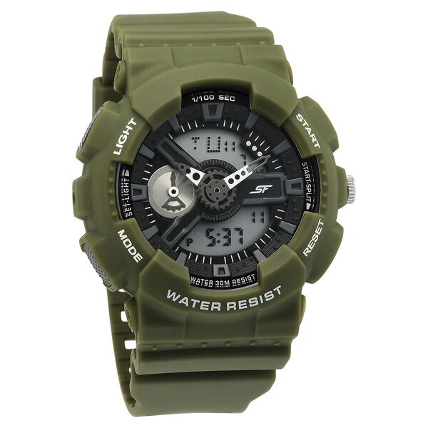 Sonata SF Dreamer Series Quartz Digital Analog Digital Black Plastic Strap for Men - image number 0