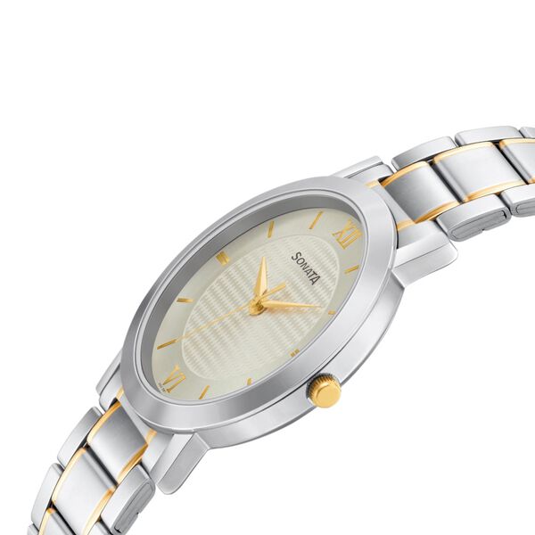 Sonata Quartz Analog Champagne Dial Stainless Steel Strap Watch for Men - image number 2