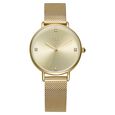 Poze by Sonata Quartz Analog Golden Dial Stainless Steel Strap Watch for Women - image number 0