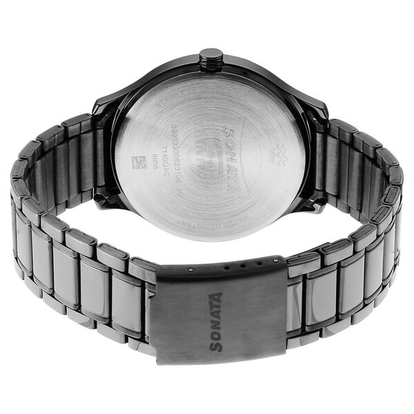 Sonata Unveil Quartz Analog Grey Dial Stainless Steel Strap Watch for Men - image number 3