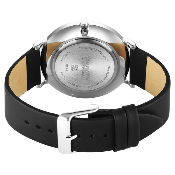 Sonata Ascent Quartz Analog White Dial Leather Strap Watch For Men - image number 3