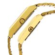 Sonata Quartz Analog Champagne Dial Stainless Steel Strap Watch for Couple - image number 2