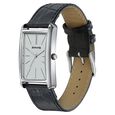 Sonata Ascent White Rectangular Watch with Leather Strap - image number 2