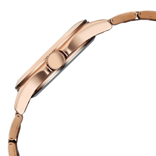 Sonata Poze Quartz Analog Black Dial Rose Gold Stainless Steel Strap Watch For Men - image number 5