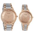 Sonata Modern Bandhan Quartz Analog Pink Dial Stainless Steel Strap Watch for Couple - image number 1