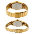 Sonata Quartz Analog Golden Dial Stainless Steel Strap Watch for Couple - image number 3