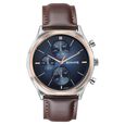 Sonata Festive Quartz Multifunction Blue Dial Brown Leather Strap Watch For Men - image number 0