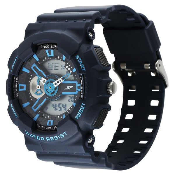 Sonata SF Dreamer Series Quartz Digital Analog Digital Blue Plastic Strap for Men - image number 1