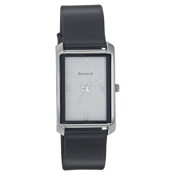 Sonata Quartz Analog Silver Dial Strap Watch for Men - image number 0