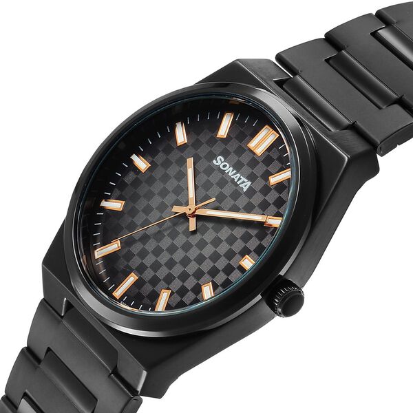 Sonata Festive Quartz Analog Multicoloured Dial Metal Strap Watch For Men - image number 2