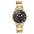 Sonata Quartz Analog Black Dial Golden Stainless Steel Strap Watch For Women - image number 1
